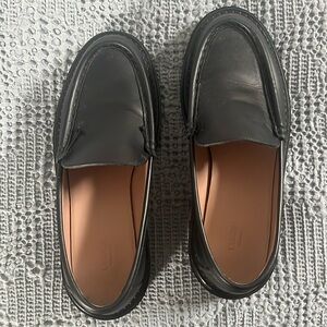 EUC - Legres leather platform loafers, sz 38.
